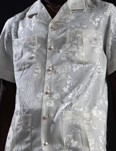 Silk Brocade Guayabera Shirt